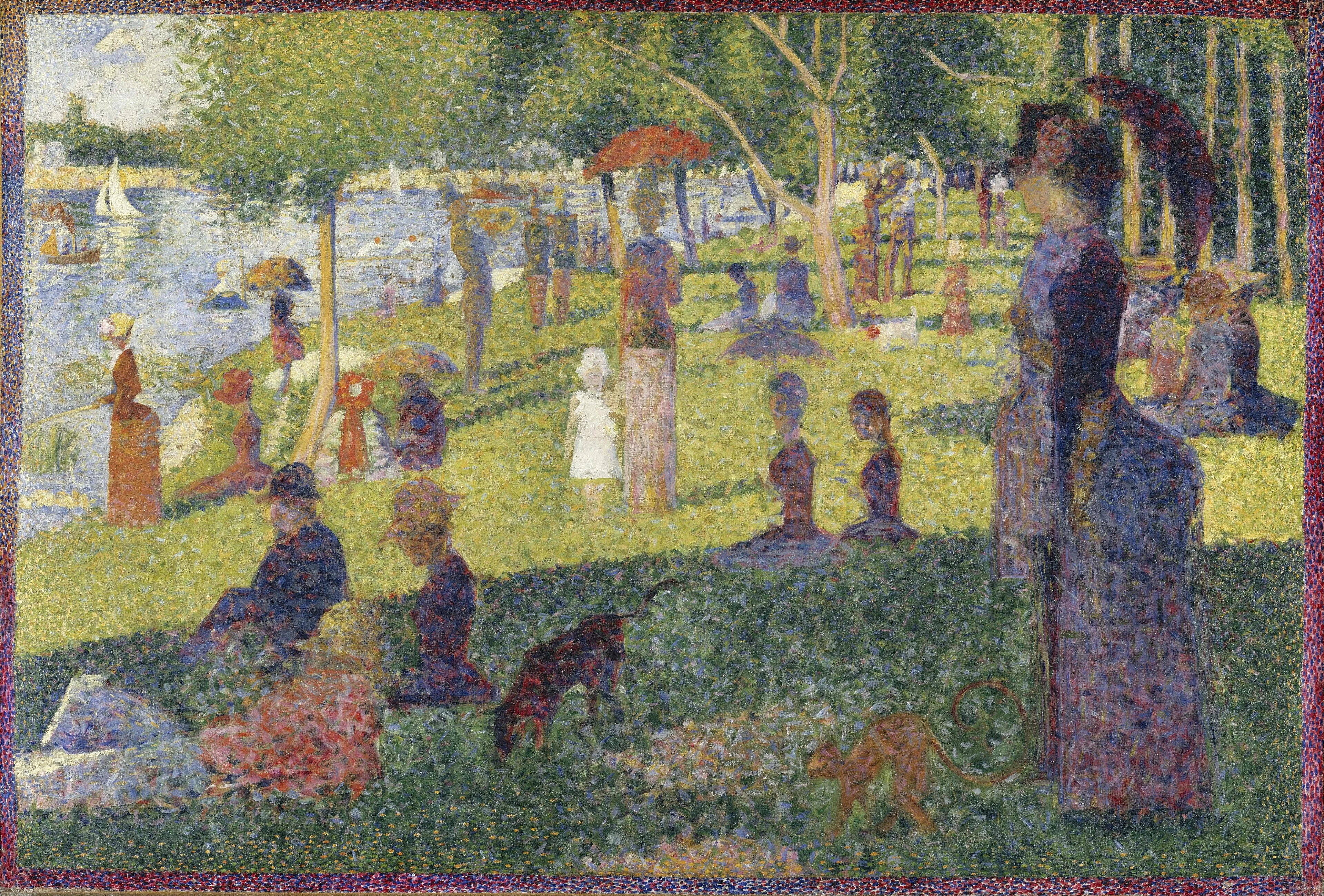 Final study for "La Grande Jatte", detail