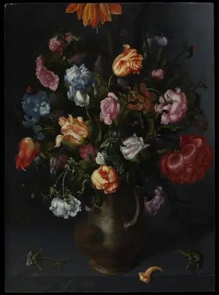 A Vase with Flowers, by Jacob Vosmaer, oil, 1613