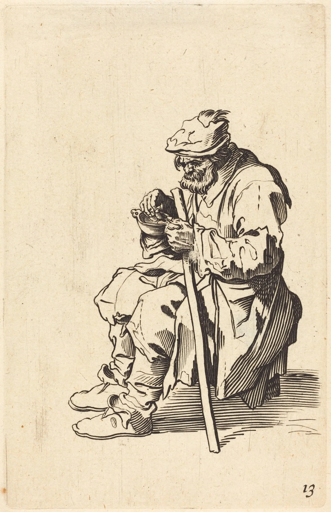 Beggar Eating, detail
