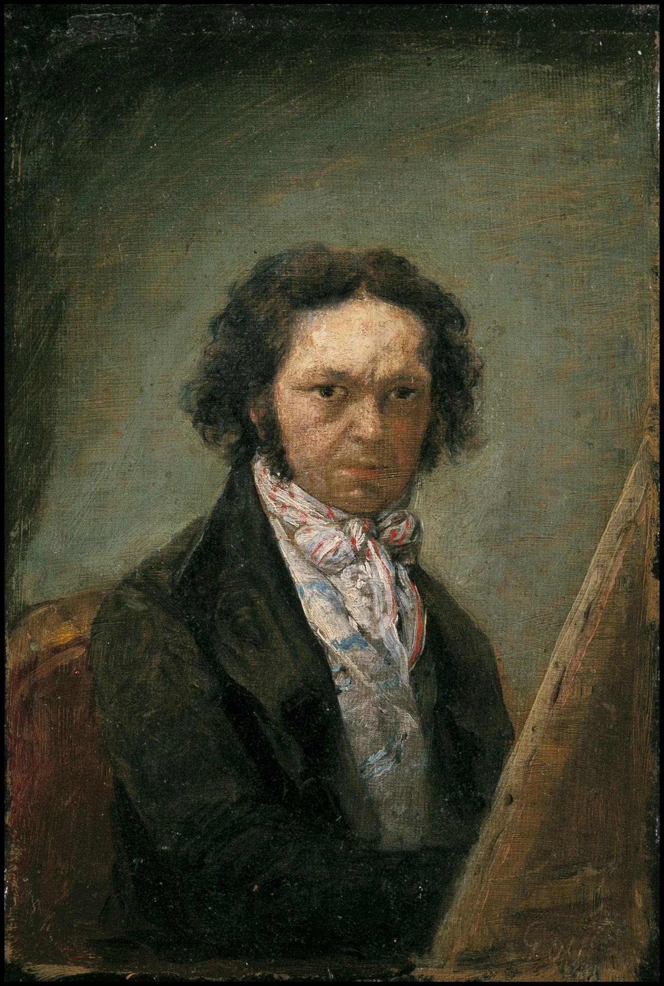 Self-portrait on Linen, detail