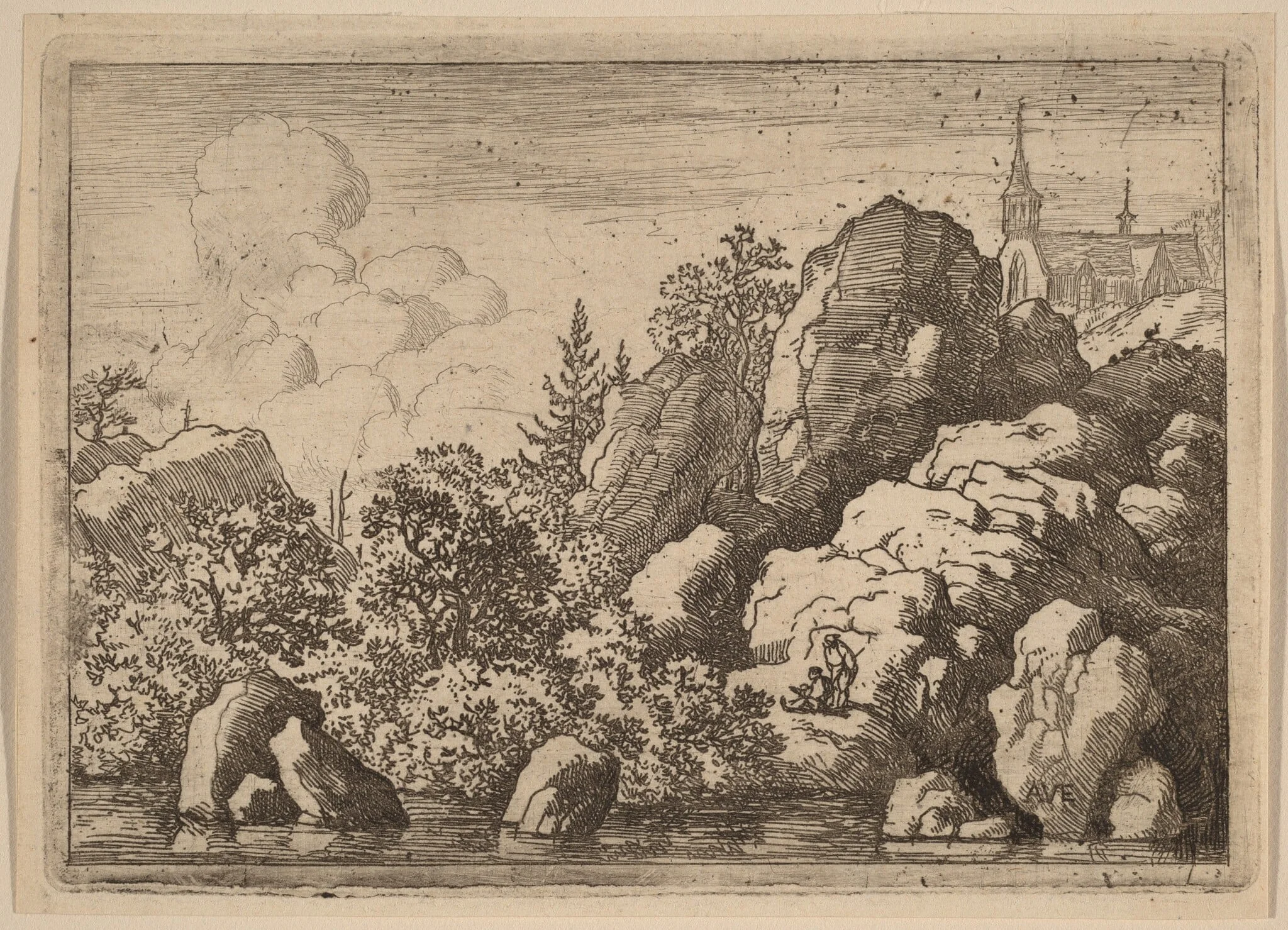 Church on a Hill, detail