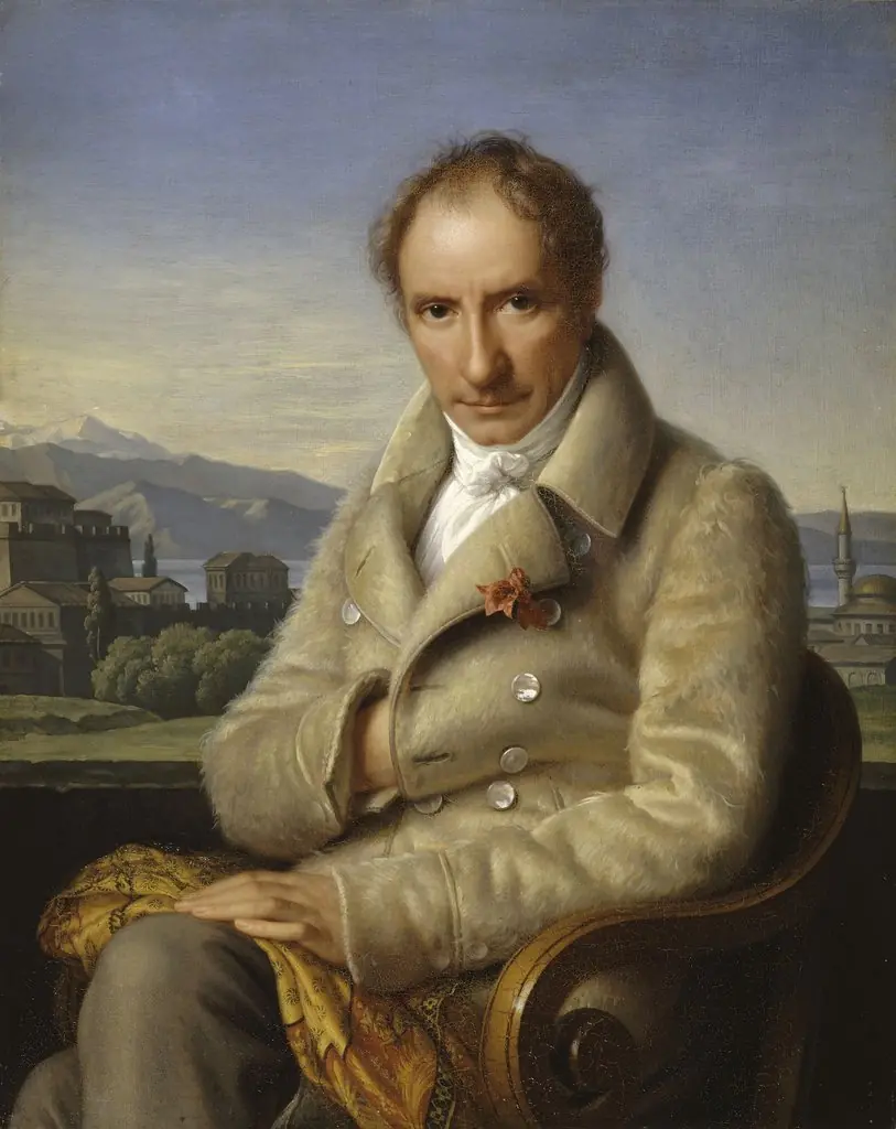 François-Charles-Hugues-Laurent Pouqueville (1770-1838), by Henriette Lorimier, oil, 1830