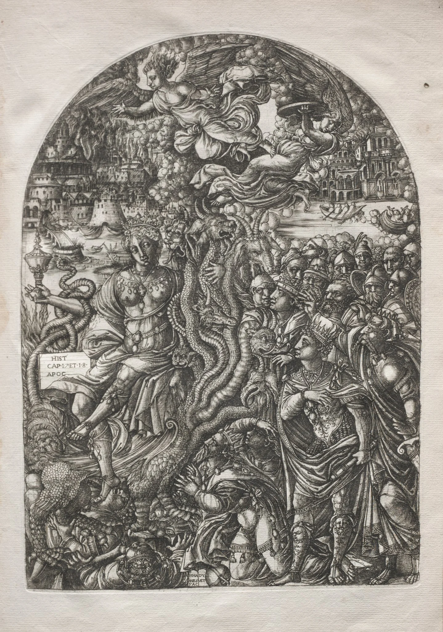 The Apocalypse: Babylon the Harlot, Seated on the Seven-headed Beast, detail
