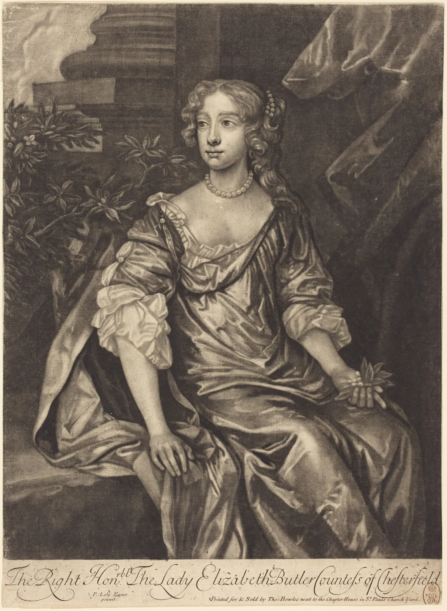 The Right Honorable Lady Elizabeth Butler, Countess of Chesterfield, detail