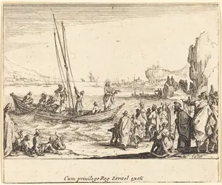 Fisher of Men, by Jacques Callot, ink, 1635