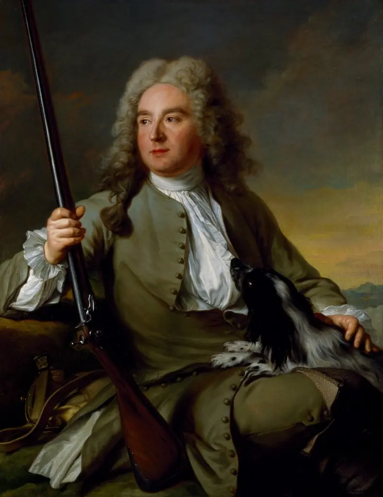 Portrait of a Gentleman as a Hunter, by Jean-Marc Nattier, oil, 1727