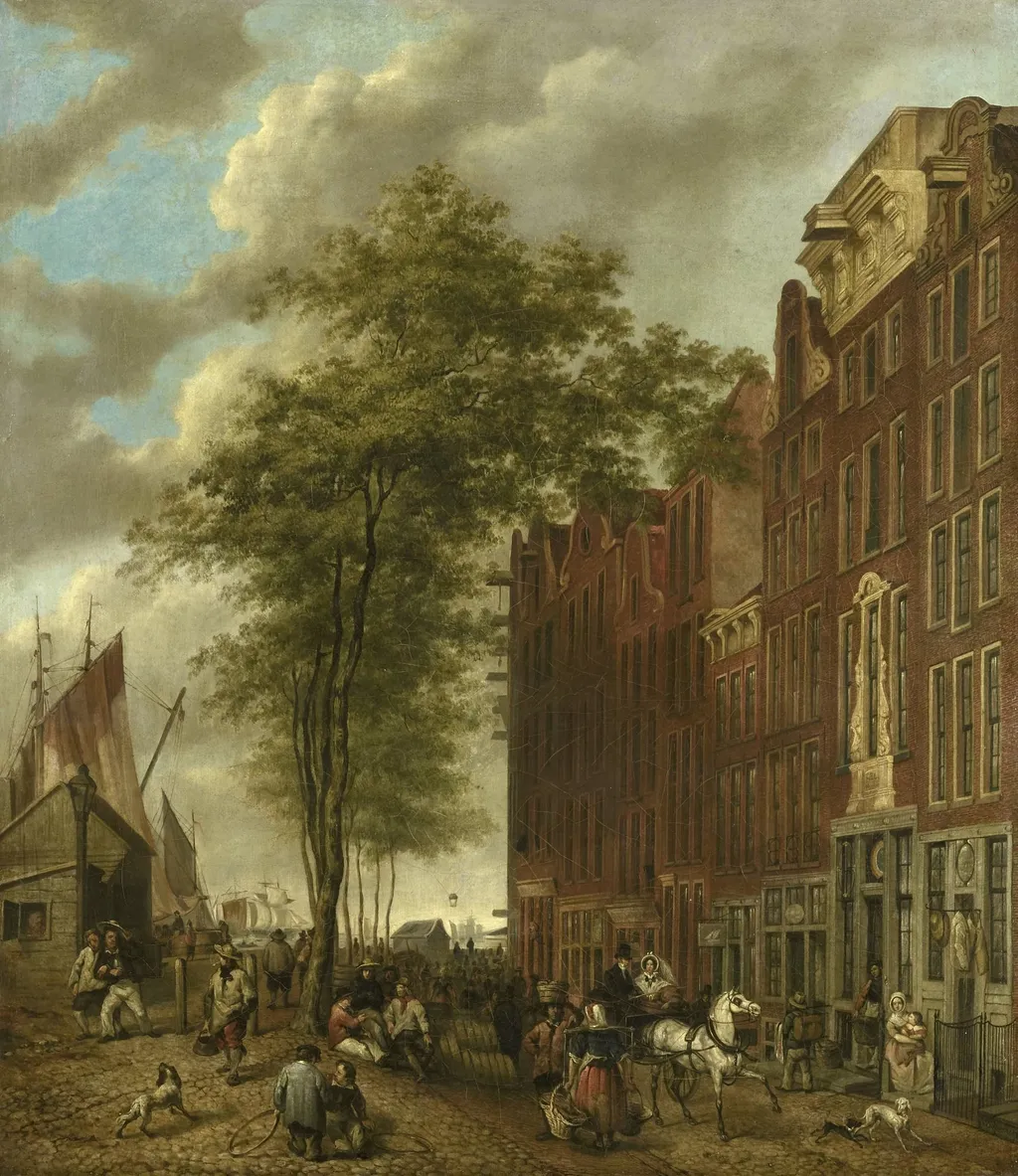 The Slijpsteenmarkt (Whetstone Market), Amsterdam, by Willem Pieter Hoevenaar, unspecified, 1835