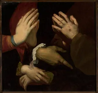 Studies of hands, by Wojciech Gerson, oil, 1876