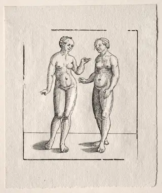 Two Nudes, by Erhard Schön, 1526