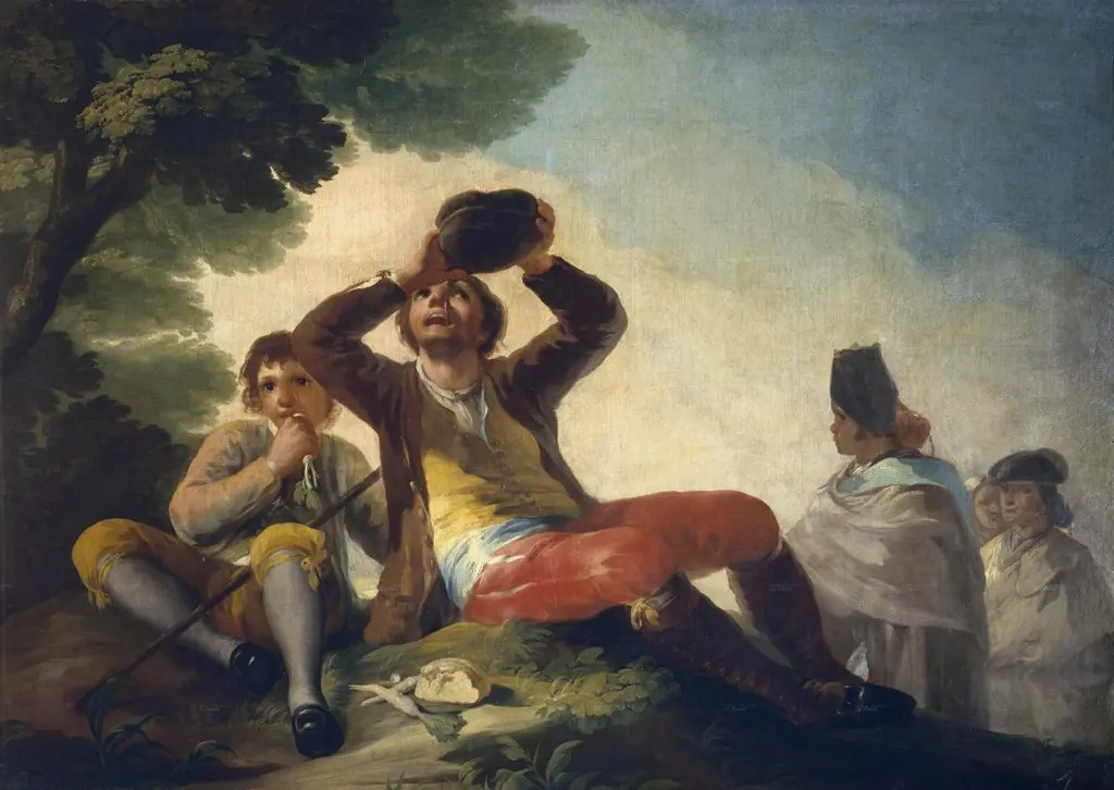 the Drinker, by Francisco Goya, oil, 1789