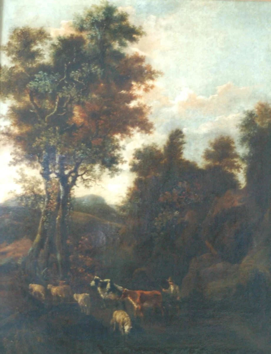 Păstor cu turma, detail