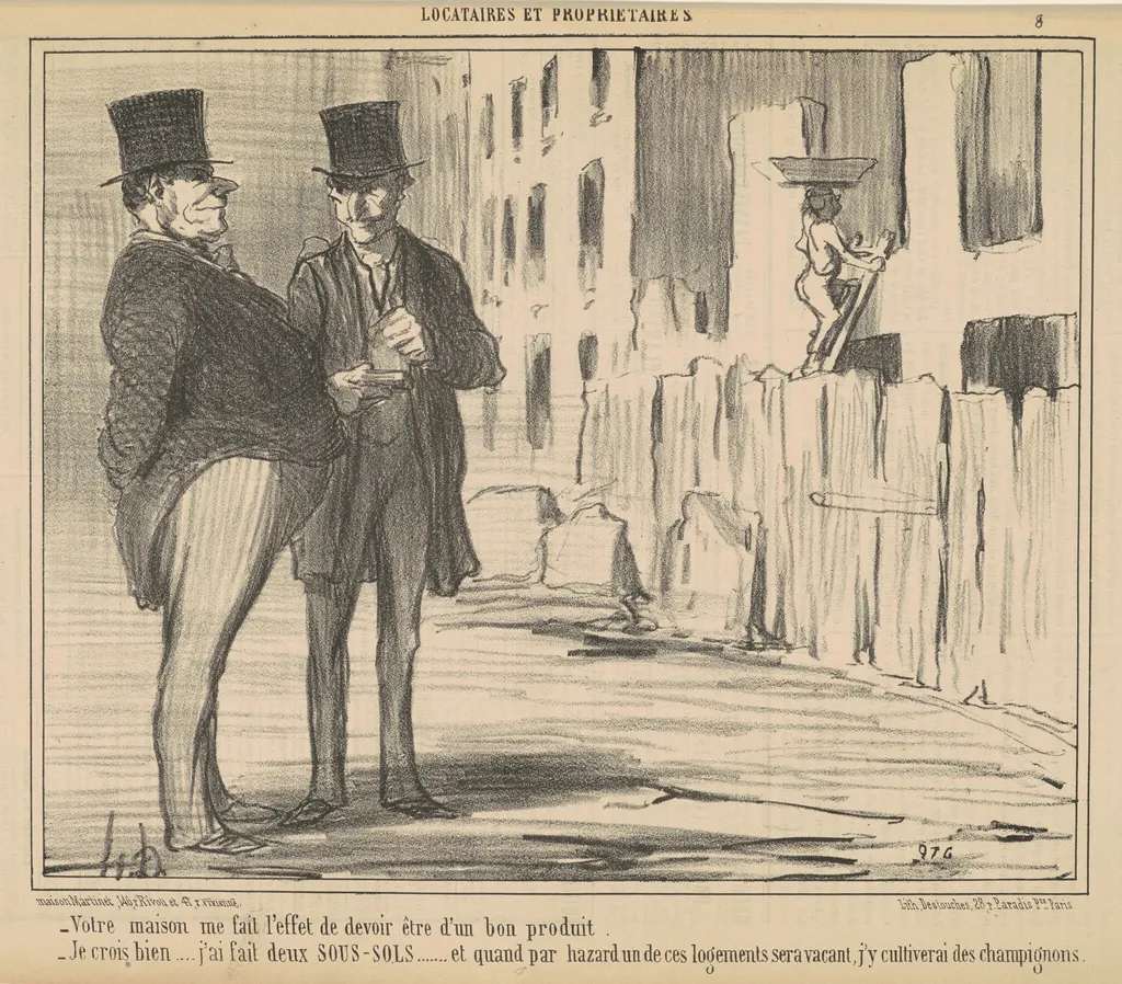 Votre maison me fait l'effet de devoir ..., by Honoré Daumier, ink, 1856