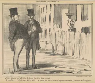 Votre maison me fait l'effet de devoir ..., by Honoré Daumier, ink, 1856