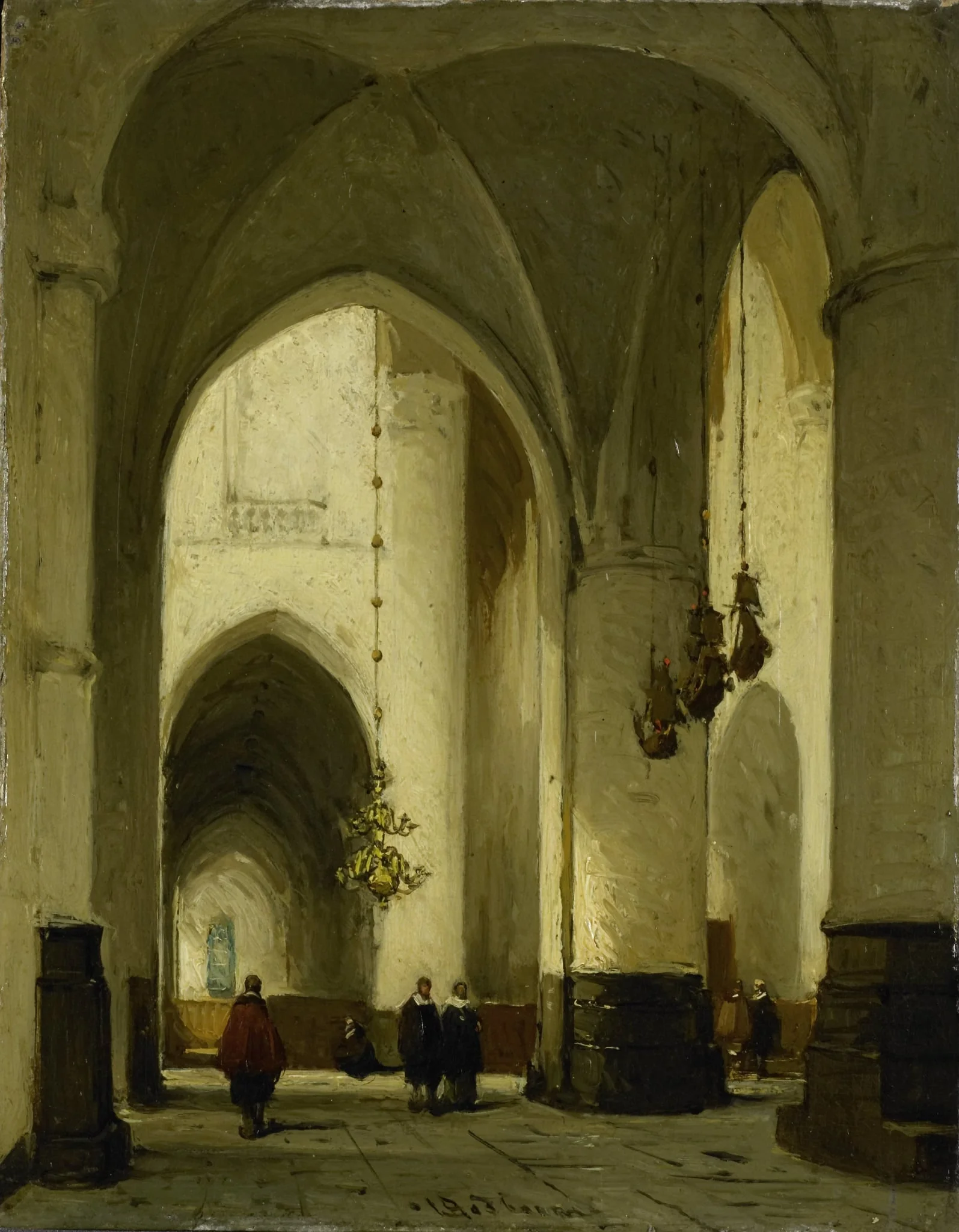 Interior of the Church of St Bavo in Haarlem, detail