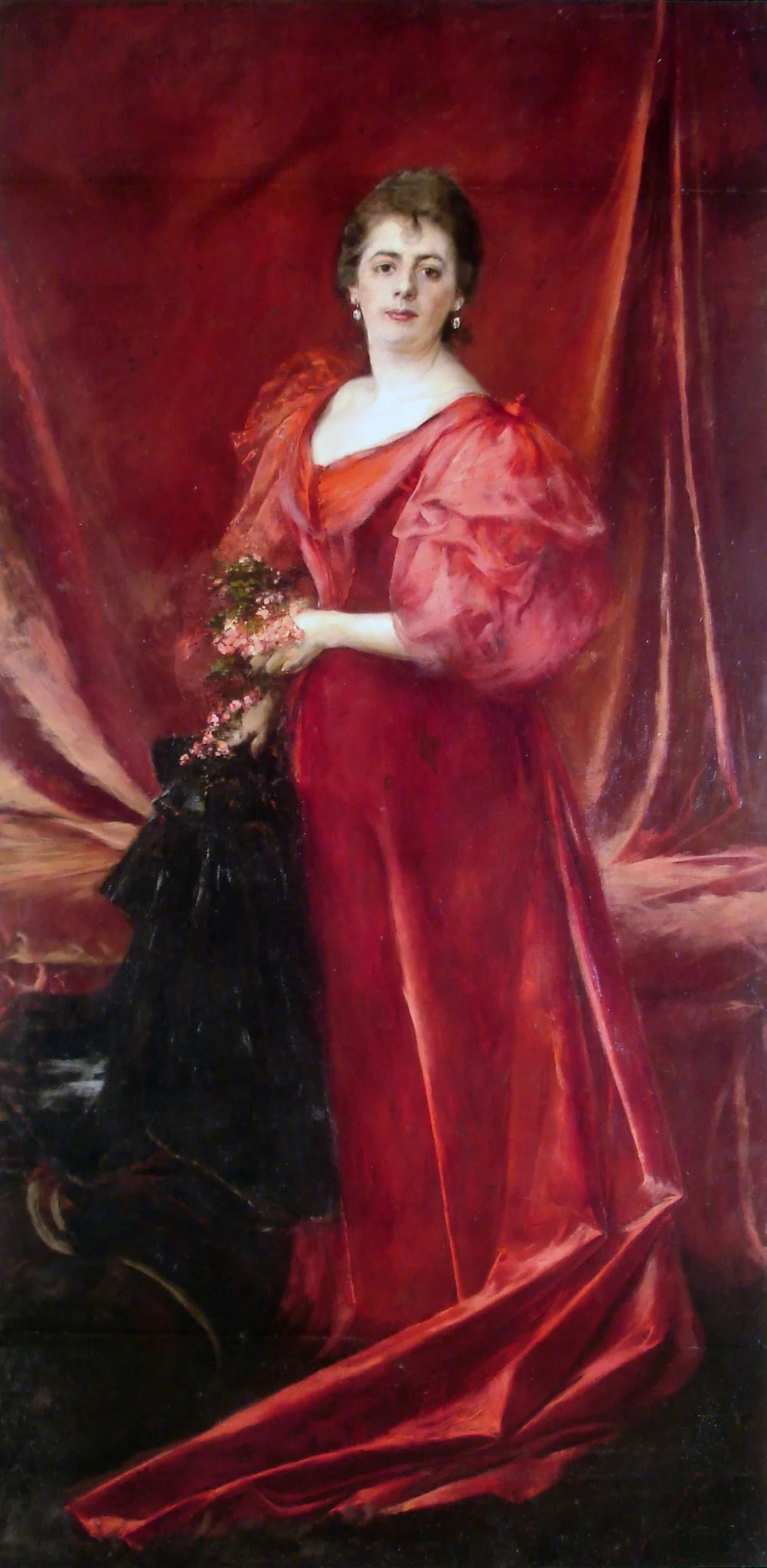 Retrato de la Sra. Maria de la Cárcova de Ferrari, detail