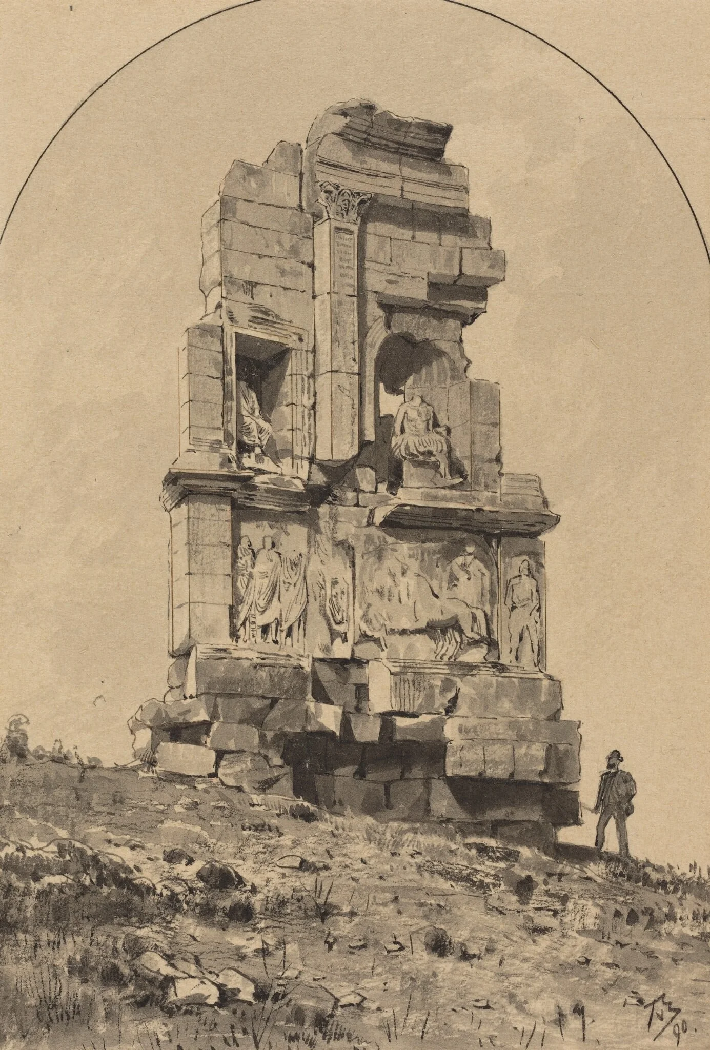 Monument of Philopappos, detail