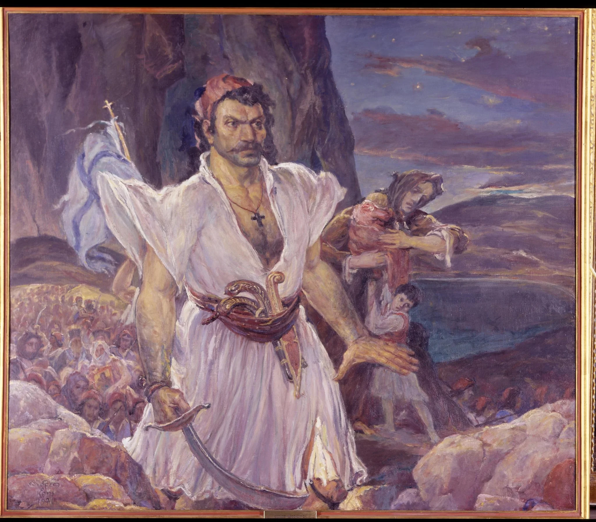 Σκηνή από την Έξοδο του Μεσολογγίου, detail