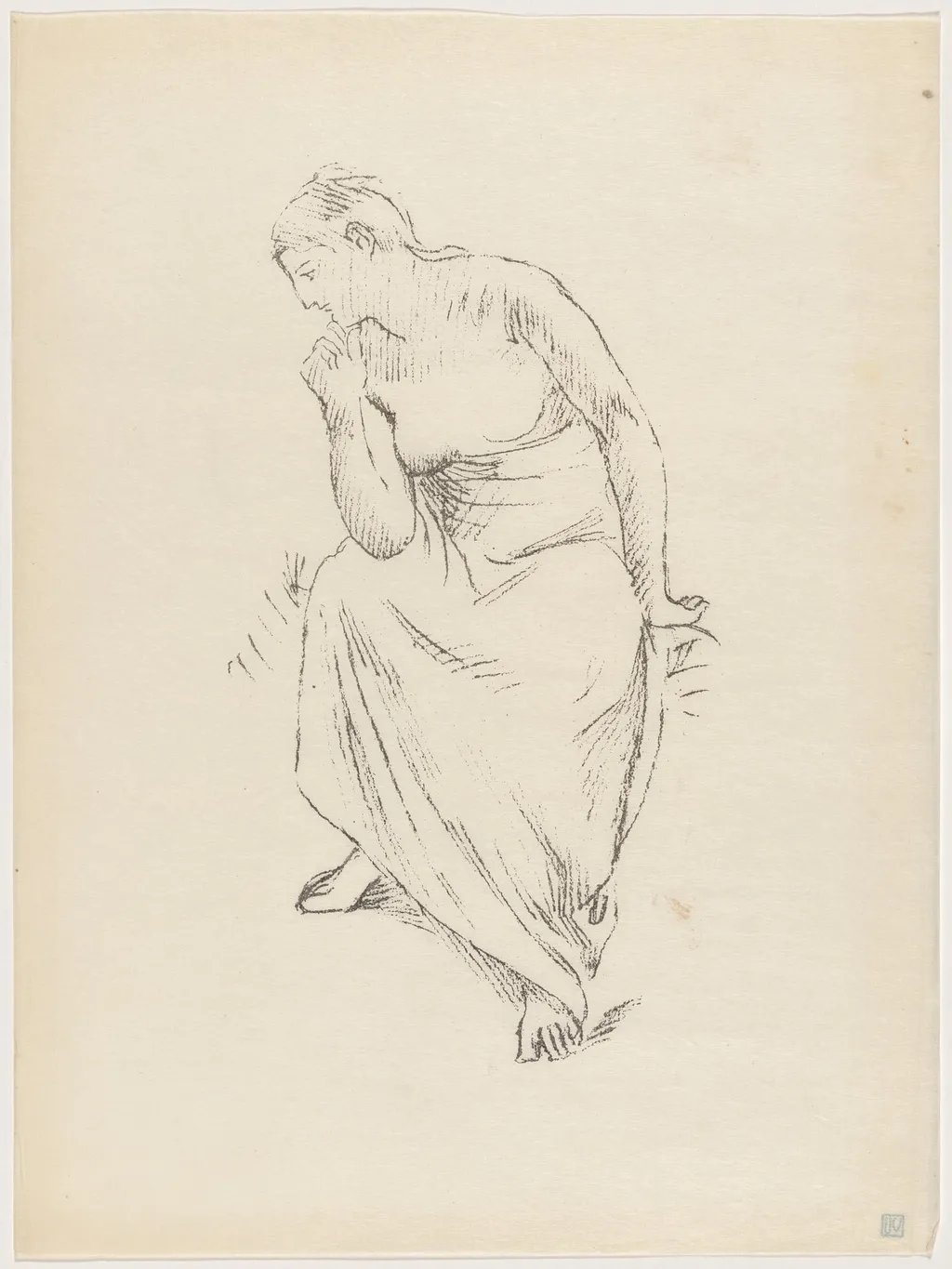 Etude, by Pierre Puvis de Chavannes, ink, 1895