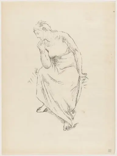 Etude, by Pierre Puvis de Chavannes, ink, 1895