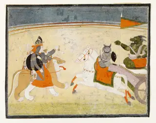 Durga, by Punch, paint, 1750