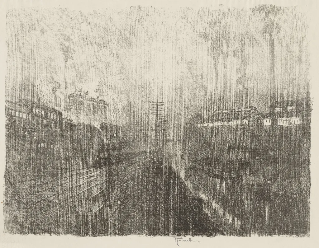 English War Work:  Evening in the Munitions Country, by Joseph Pennell, 1916
