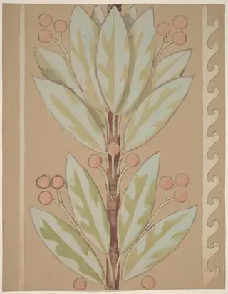 Study for a Border Design, by Charles Sprague Pearce, gouache, 1894