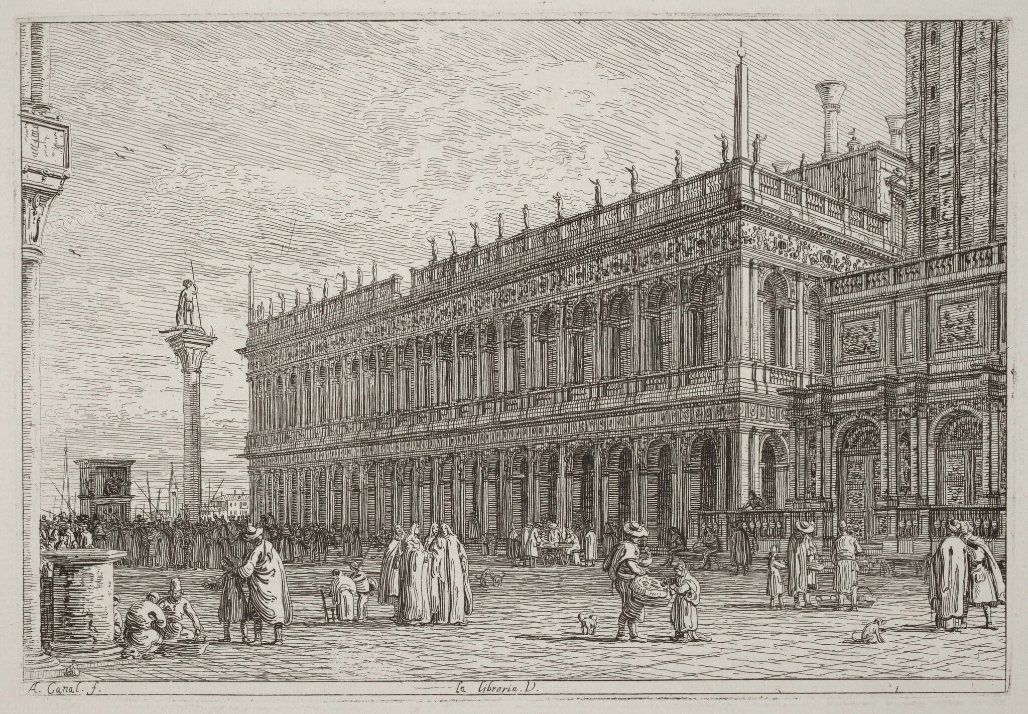 La libreria. V. [upper left], detail