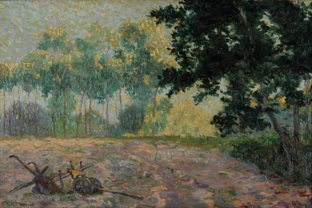 El arado, by Martín Malharro, oil, 1901