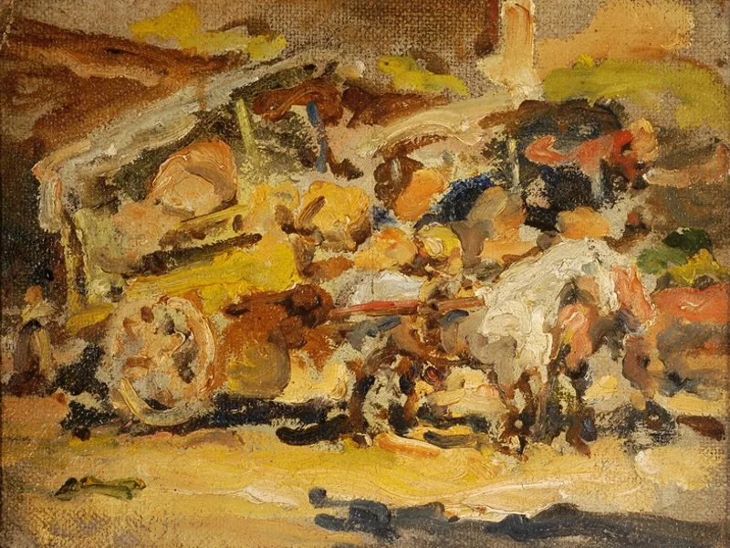 Carretelas en la Vega, detail