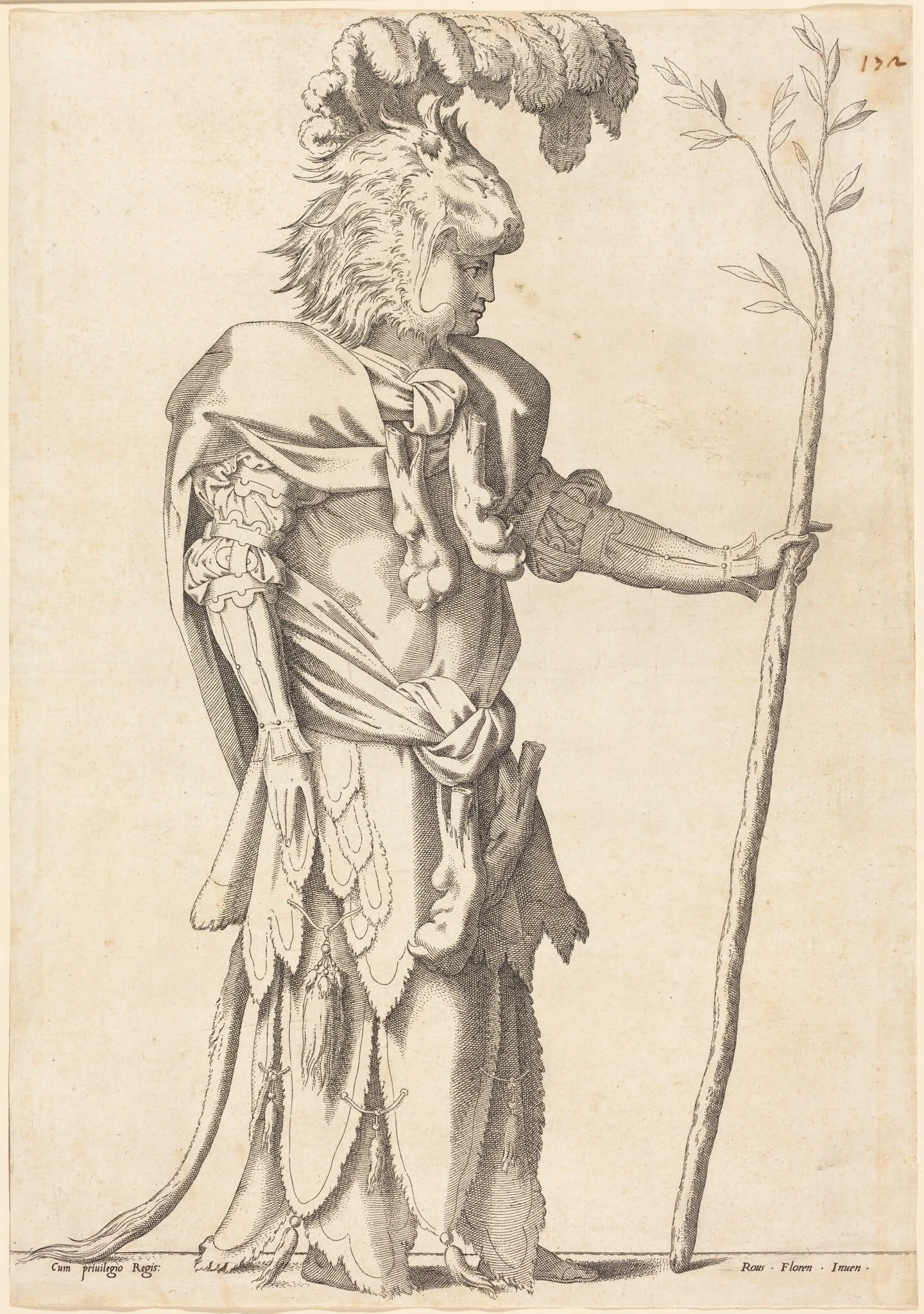 Figure Costumed as Hercules, detail