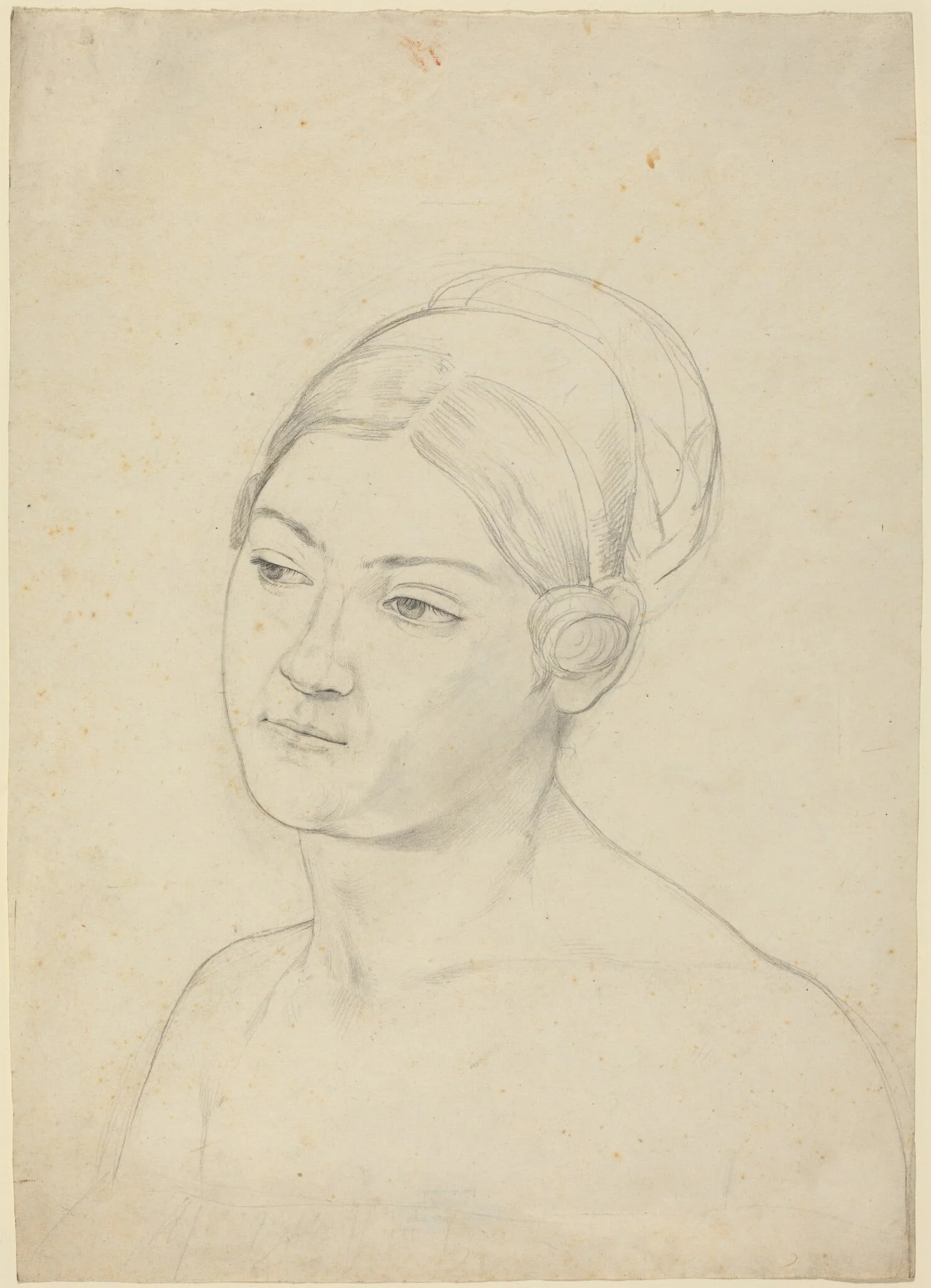 Head of a Young Woman, detail