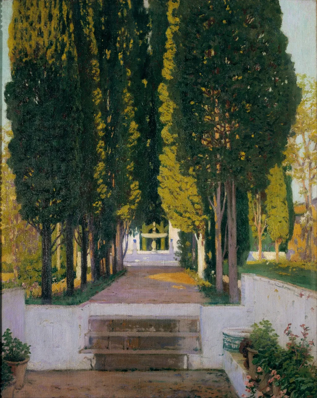 Gardens of the Generalife, by Santiago Rusiñol i Prats, unspecified, 1909