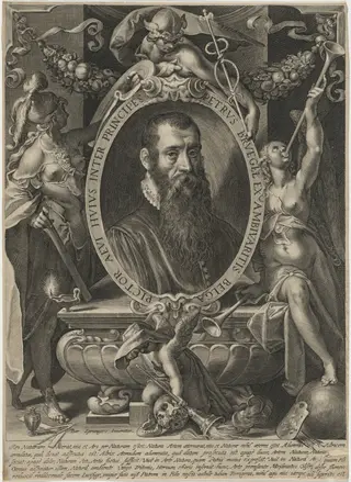 Peter Brueghel, by Aegidius Sadeler II, ink, 1600