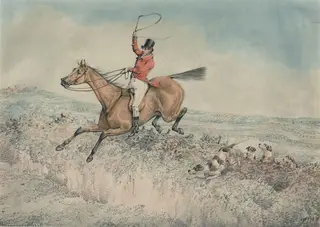 Fox hunting, by Henry Alken, watercolor, 1805