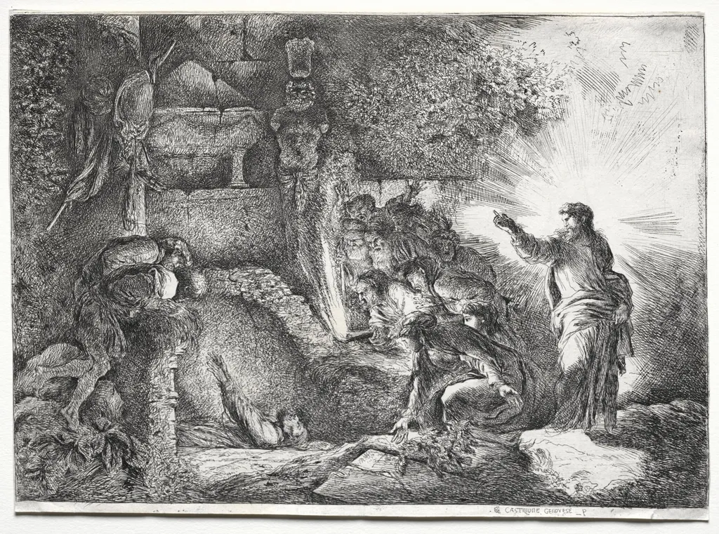 The Resurrection of Lazarus, by Giovanni Benedetto Castiglione, 1648