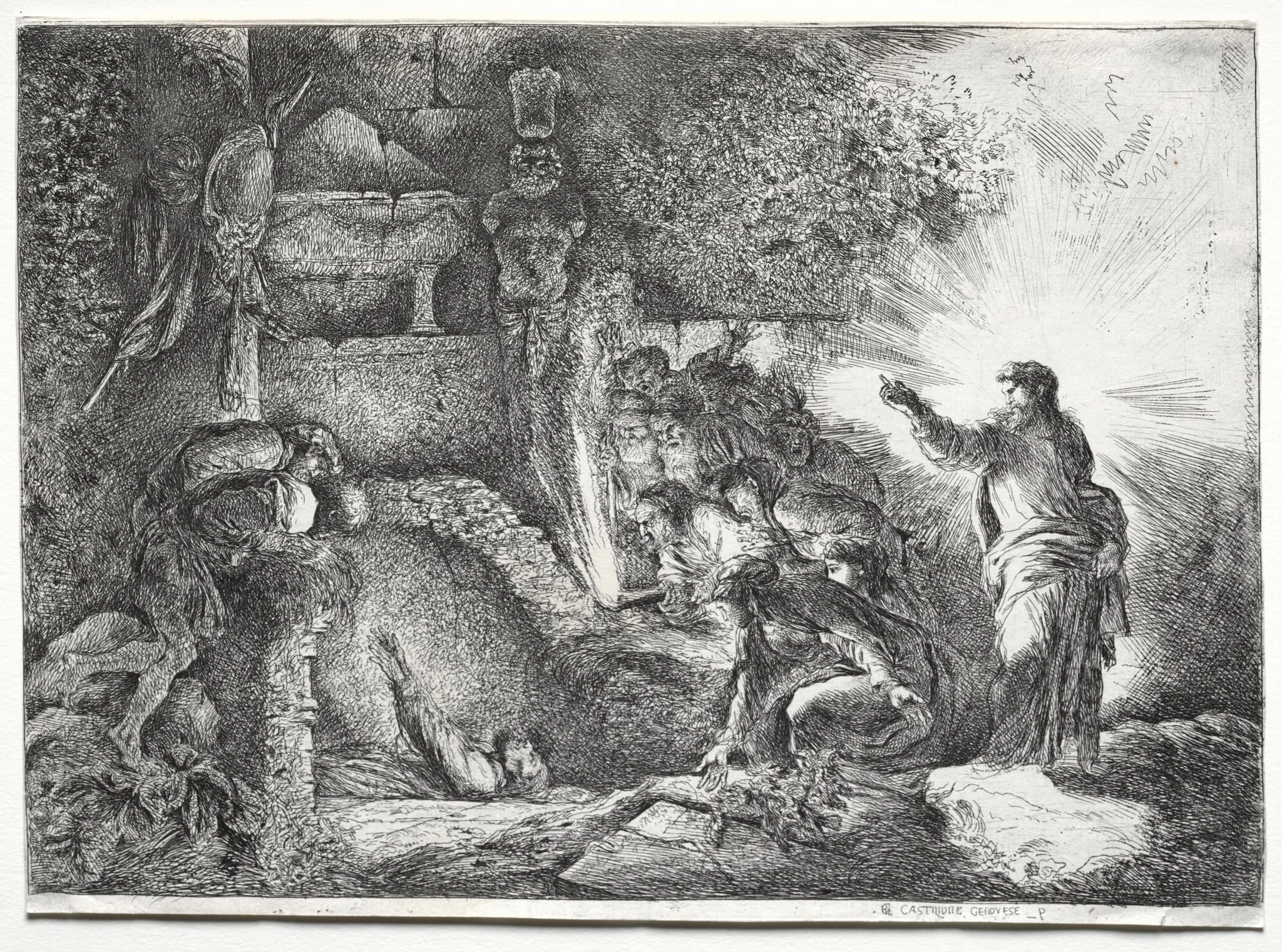 The Resurrection of Lazarus, detail