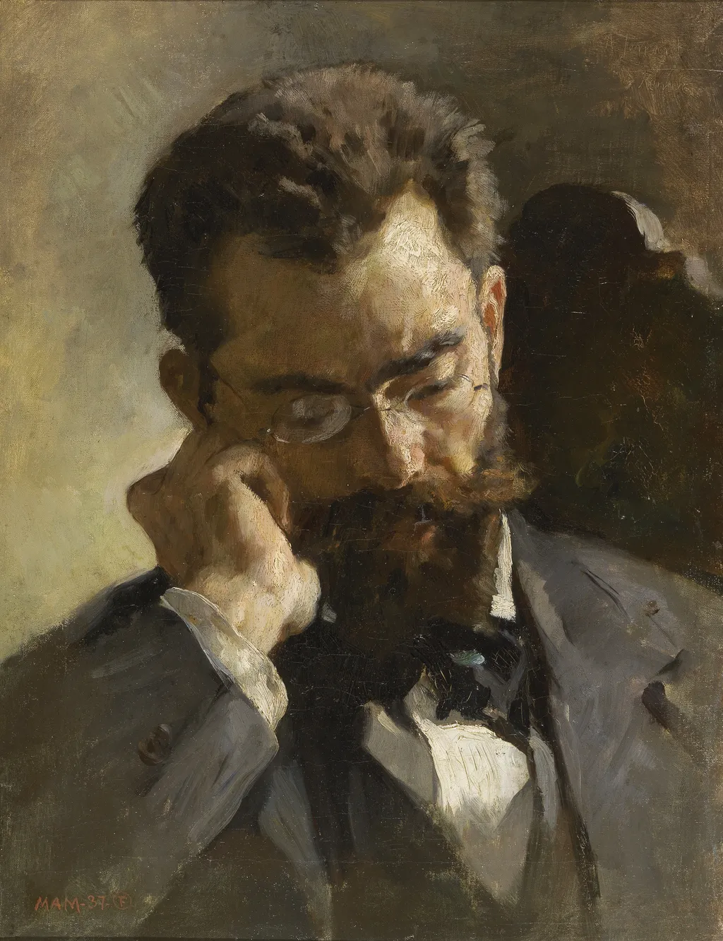 El pintor Francisco Pradilla, by Alejandro Ferrant y Fischermans, oil, 1874