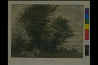 View at Enfield, by Frederick Lewis, watercolor, 1815