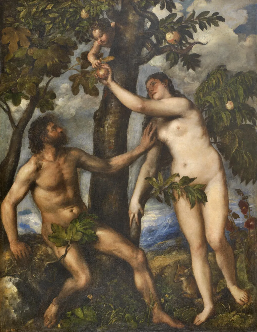 The Fall of Man, by Titian, oil, 1550