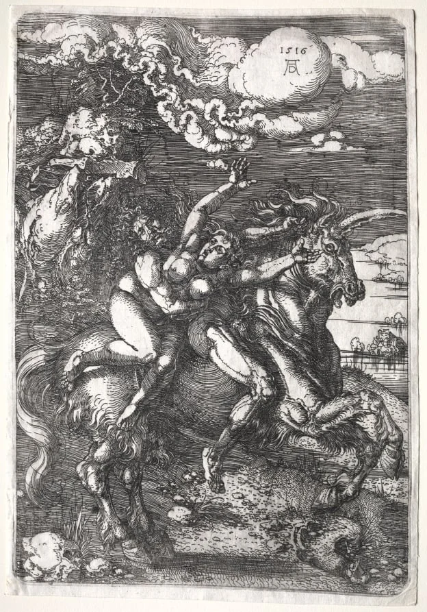 The Abduction on a Unicorn, detail