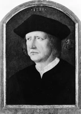 Monsieur de Bellefourière, by Jean Perréal, oil, 1521