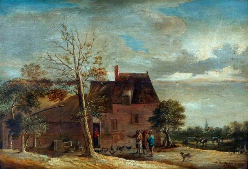 Farmhouse with Figures, detail