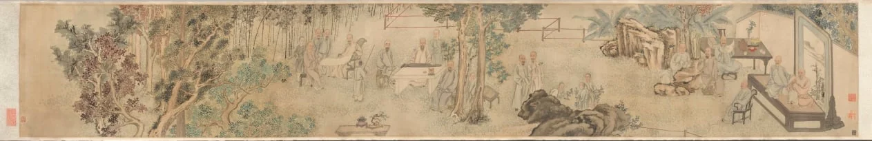 The Ninth Day Literary Gathering at Xing’an [Temporary Retreat], detail
