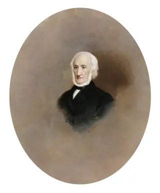 Portrait of George Petrie (1790-1866), Artist and Archaeologist, by Bernard Mulrenin, unspecified, 1845