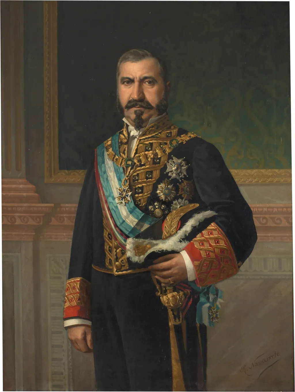 Manuel Orovio Echagüe marqués de Orovio ministro de Fomento, by Ricardo María Navarrete Fos, oil, 1889