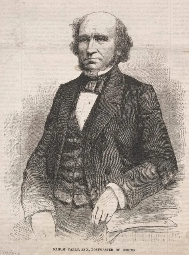 Nahum Capen, Esq., Postmaster of Boston, detail