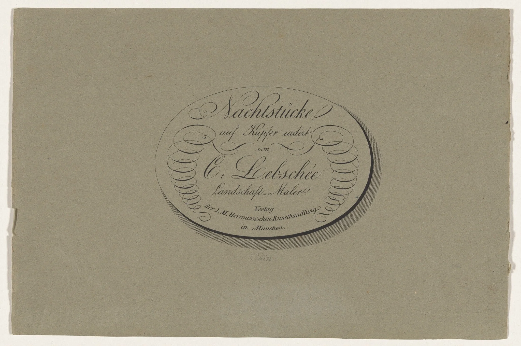 Title Page to Vier Nachtstücke, detail