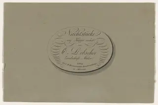 Title Page to Vier Nachtstücke, by Carl August Lebschée, ink, 1828