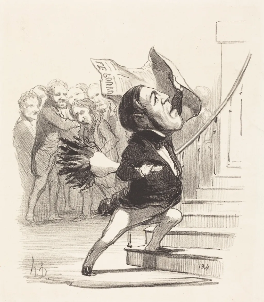 A. Granier de Cassagnac, by Honoré Daumier, ink, 1849