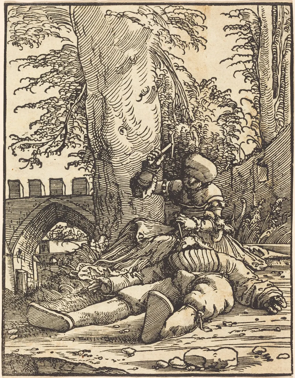 Jael and Sisera, by Albrecht Altdorfer, ink, 1513